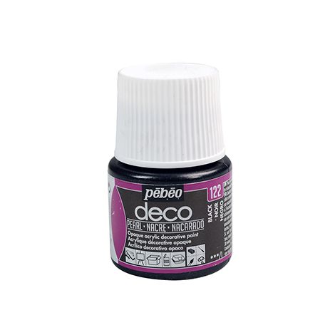 Farba Pebeo Deco Perłowa 45ml, Czarna/122 Black